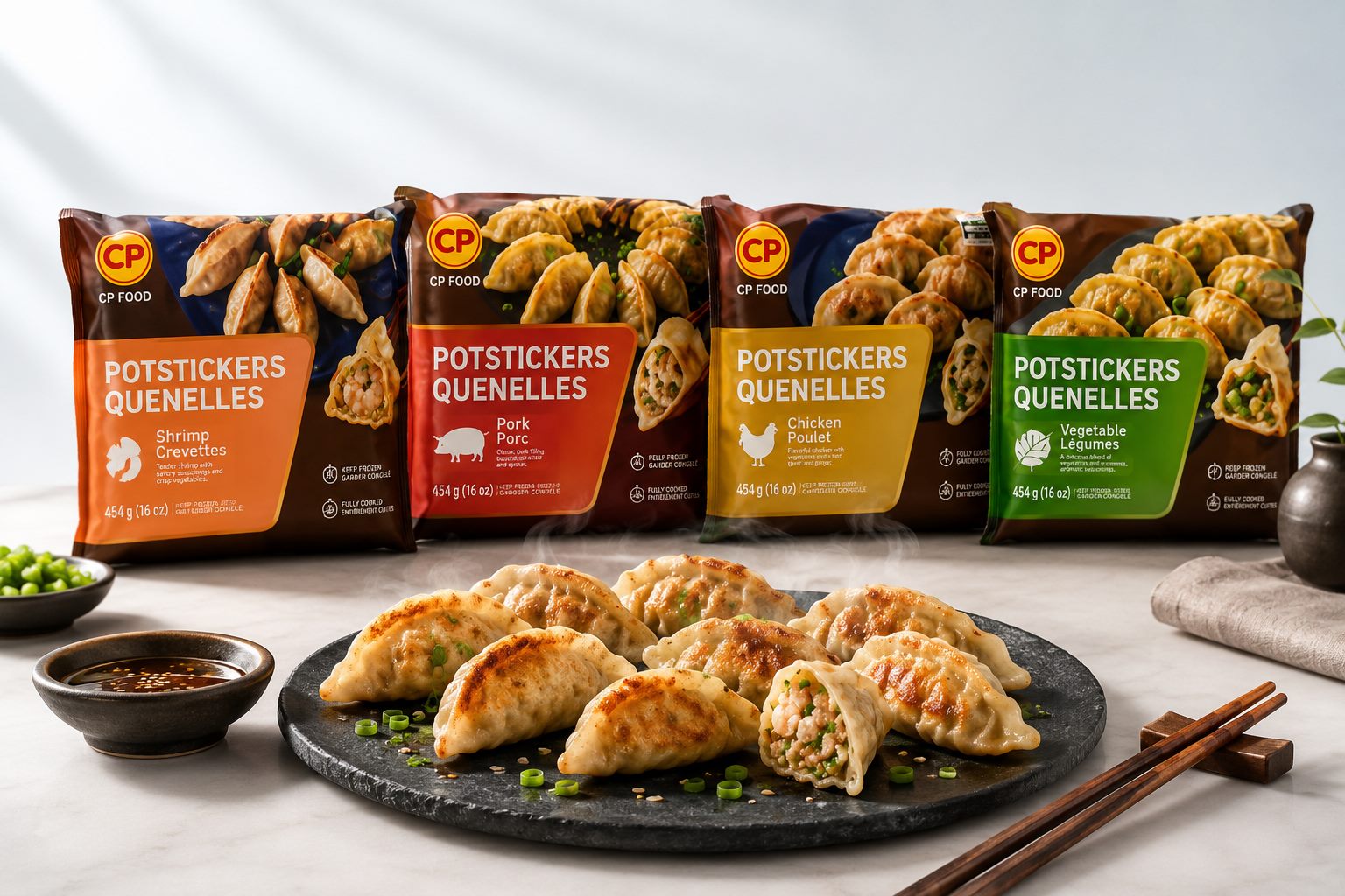 CP potstickers range
