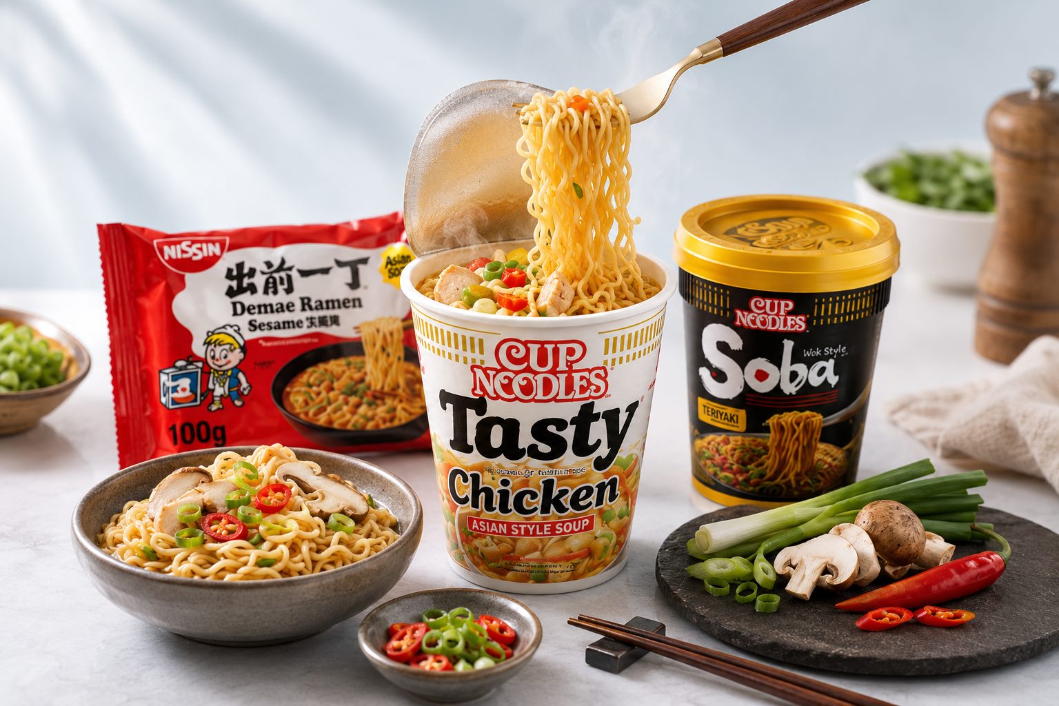 Nissin cup noodles range
